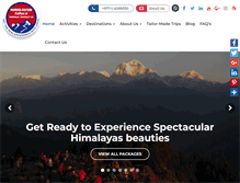 Tablet Screenshot of nepalhimalayantrails.com